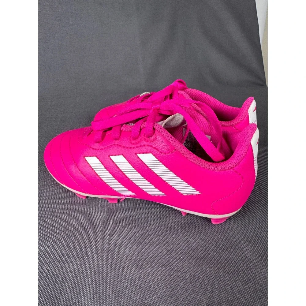 Adidas Kids Pink Soccer Cleats Youth Size 12K Bright Pink FG Cleats - Picture 3 of 7